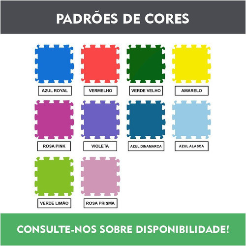 Kit 20 Tatames Eva Infantil 50x50x10mm Colorido 1