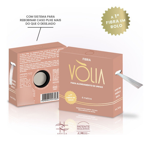 Fibra De Vidro  Para Unhas  Rolo 4m Vólia 1