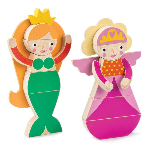 Juego Princesa Sirena Tender Leaf Juguete Madera Magblocs ® 0