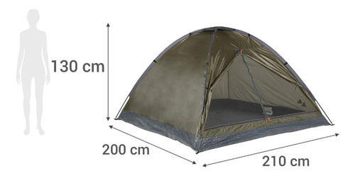 Carpa Iglú Verde Para 4 Personas Domepack 1