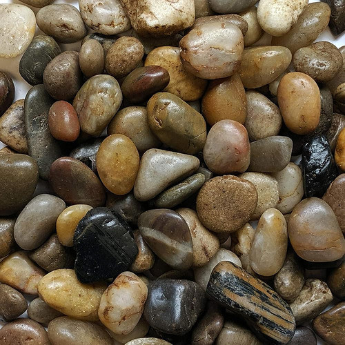 Guijarros Mixtos Pulidos Decorativos Naturales De 1/2  A 1 0