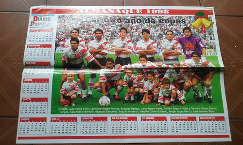 Poster Almanaque River Plate 1998 Diario Popular 0