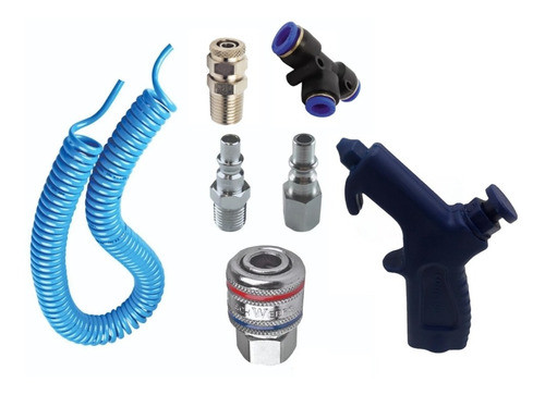 Mangueira Espiral 3m Para Assoprar Cabine De Caminhão + Cnx 0
