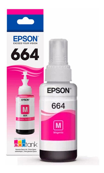 Botellas De Tinta Epson T664 Magenta Original 0 Botellas De Tinta Epson T664 Magenta Original 0