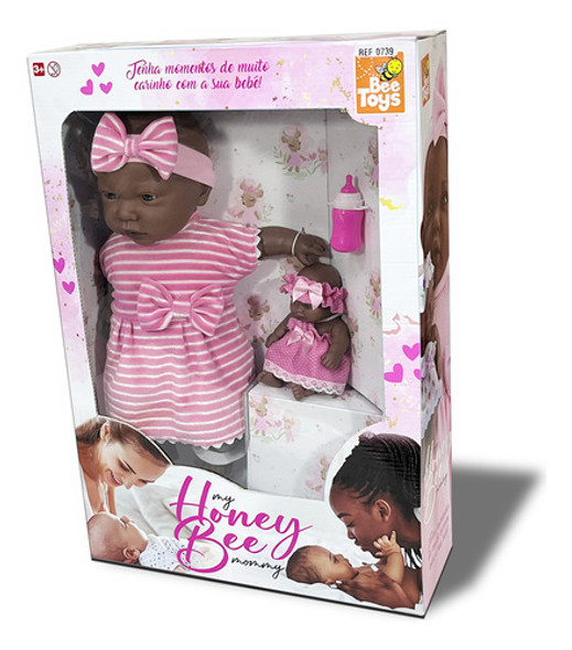 Boneca Honey Bee Mommy Negra Bee Toys 1