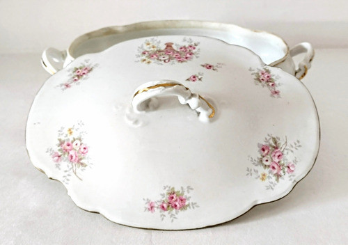 Guisera De Porcelana Limoges Bouquet De Canastitas Floral 1
