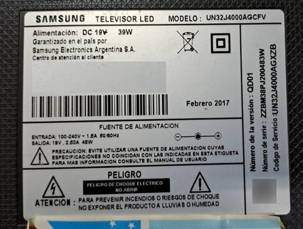 Repuestos Samsung Un32j4000 0