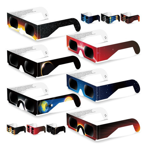 Anteojos Eclipse Solar Certificados Ce Iso Pack X 24 0