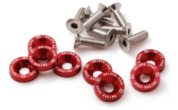 Arandelas Aluminio Moto Auto Atv 6mm M6 D1 Spec X8 Rojo 0 Arandelas Aluminio Moto Auto Atv 6mm M6 D1 Spec X8 Rojo 0