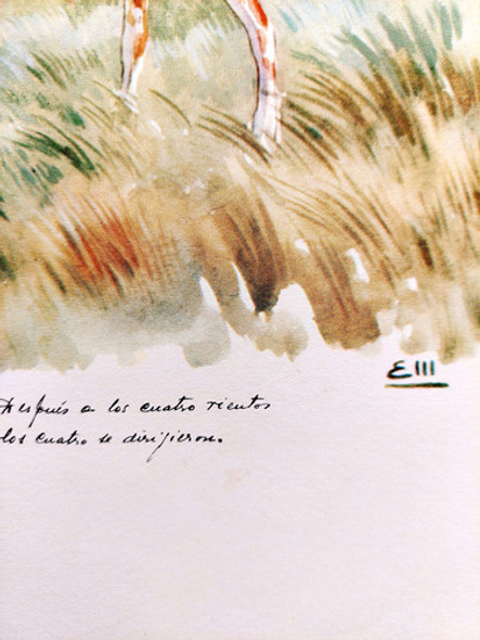 Lamina Eleodoro Marenco Despedida 1879 Gaucho Martin Fierro 0