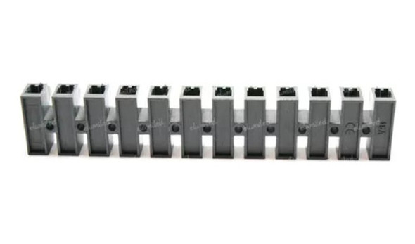Bornera Tekox 110 4 A 6mm 12 Polos 57a Negra Serie 10 1