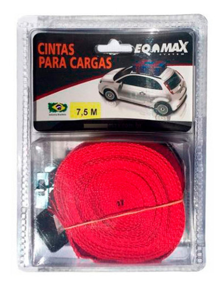 Cinta Amarre Eqmax 750 Cm Polipropileno Acero Zincado Rojo 0