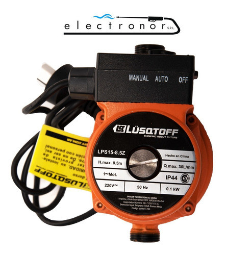 Bomba Presurizadora 2 Baños Lusqtoff - Calefón / Termotanque 1