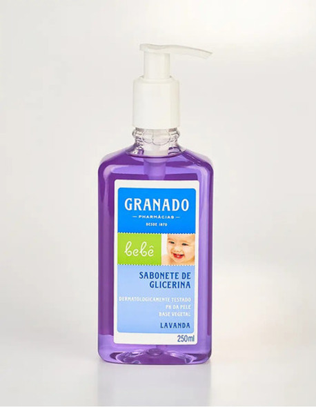 4 Sabonete Líquido De Glicerina Granado Bebê Lavanda 250ml 0