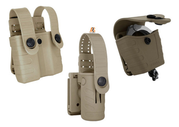 Porta Lanterna / Spray Defesa + Kit Tab Lock Fast / Coyote 0