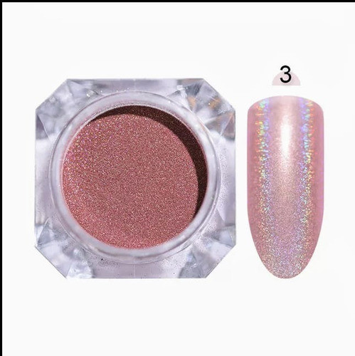 Pó Holográfico Arco Íris Pigmento Unhas Born Pretty - Nº 3 1