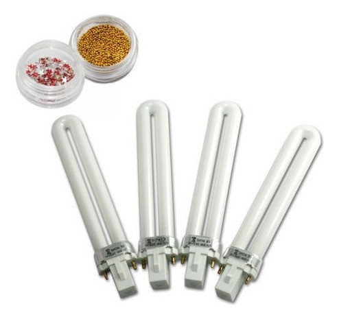 4pcs 9w Uñas Secador Bombilla Recambio Herramienta Tubo Para 1