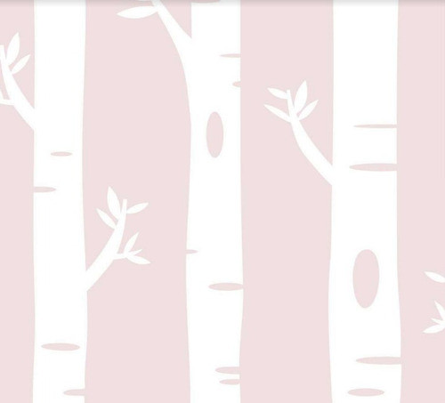 Empapelado Vinilico 56262 Capsula Rayas Rosa Infantil Arbol 1