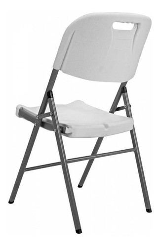 Silla Blanco Polietileno Y Metal Ava 1