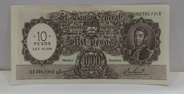 Billete 1000 Pesos Mon Nac Resellados 10 Pesos Ley Bott 2212 0 Billete 1000 Pesos Mon Nac Resellados 10 Pesos Ley Bott 2212 0