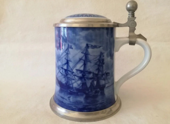 Antiguo Tankard Navío Alemán Edición Especial Medio Litro 0
