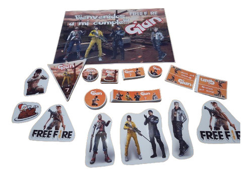 Cotillón Cumple Combo Pers X 20 Free Fire 0