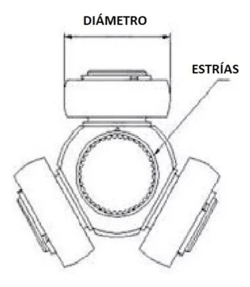 Triceta Ford Focus 30 Estrias 37 Mm Diametro De Anillos 1