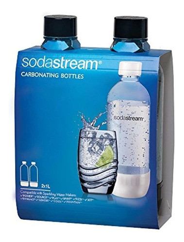 Sodastream 1l Carbonating Bottles Black Twin Pack 1