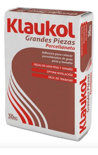 Adhesivo Klaukol Porcelanato Grandes Piezas 30kg - Con Envio 0