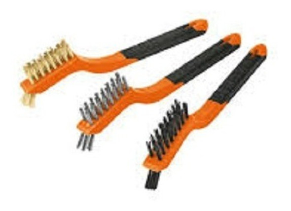 Juego Set De Mini Cepillos Alambre Truper Acero Latón Nylon 1