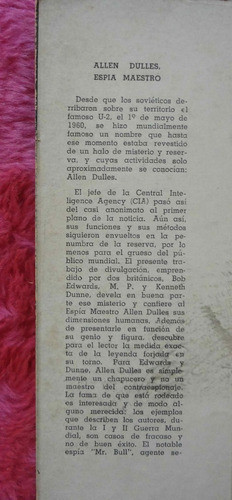 Allen Dulles Espía Maestro De Bob Edwards M. P. Y Kenneth Du 1