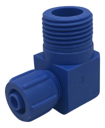 2 Pçs Conector 6mm Rosca 1/8 Cotovelo Plástico Dois Toques 0