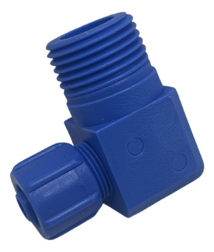2 Pçs Conector 6mm Rosca 1/8 Cotovelo Plástico Dois Toques 1