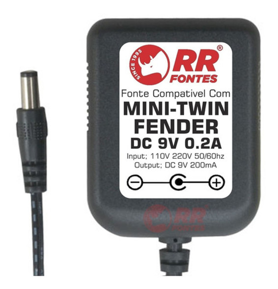 Fonte 9v 200ma Para Mini Amplificador Fender Mini 65 Twin 1