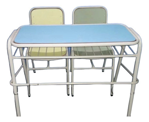 Pupitre Bipersonal Antigolpe Escolar Marfil Iva Incluido 0