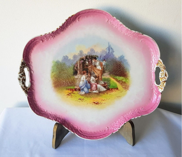 Antigua Bandeja Porcelana Isabelina Limoges A Pillivuyt 0