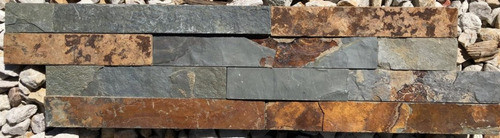 Piedra Oxido Natural Placa Panel 15x55 Laja Brick Por M2 0