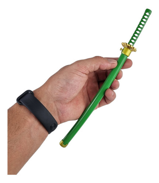 Mini Katana Verde One Piece Zoro Colecionável Decorativo 1 Mini Katana Verde One Piece Zoro Colecionável Decorativo 1