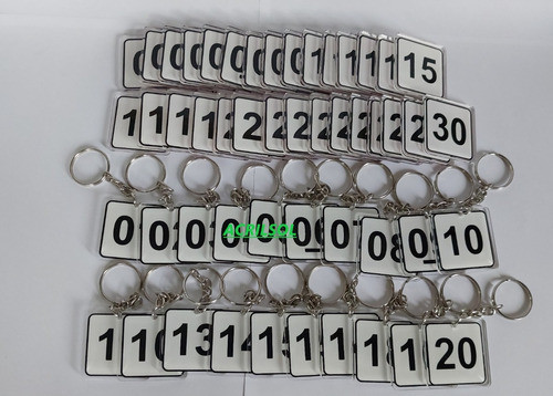 Placa E Chaveiro Numerado De 01 À 20 0