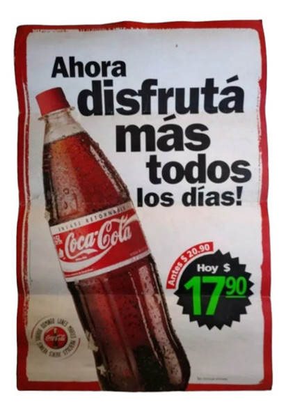 Afiche,cartel De Carton, Publicidad De Coca Cola 0