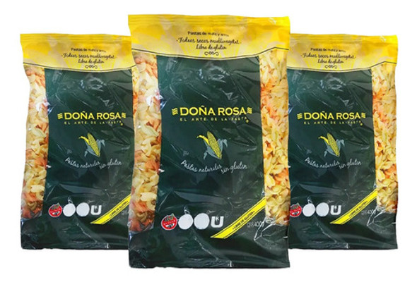 Fideos Doña Rosa Tirabuzon Fusilli Multivegetales 400gr X3 0 Fideos Doña Rosa Tirabuzon Fusilli Multivegetales 400gr X3 0