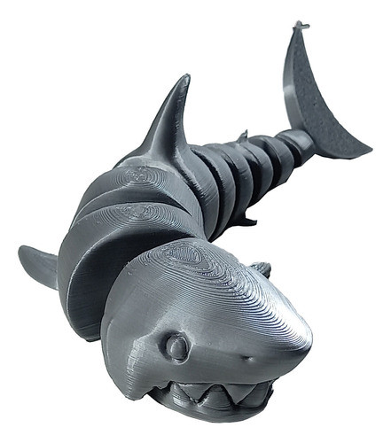 Tiburón Articulado Abre La Boca Impreso En 3d Alvarena3d 0