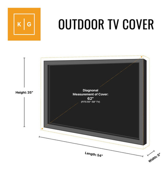 Khomo Gear Outdoor Tv Cover Universal Weatherproof Protector 1