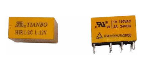 Microrelay Doble Inversor 12vdc  2 Amperes 0