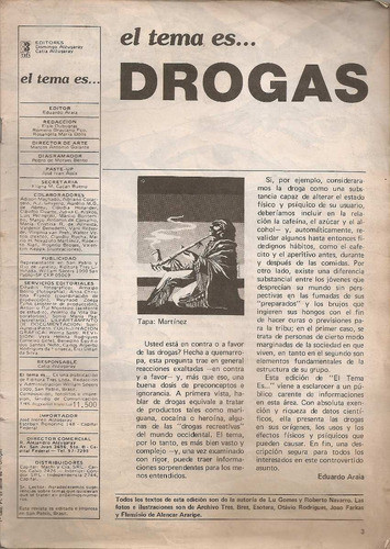 El Tema Es Drogas, Revista - Alzugaray 0