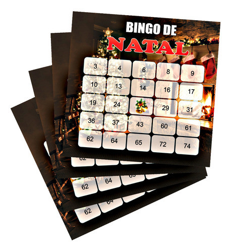 60 Cartelas De Bingo De Natal - 004 - Arte Digital - Pdf 0