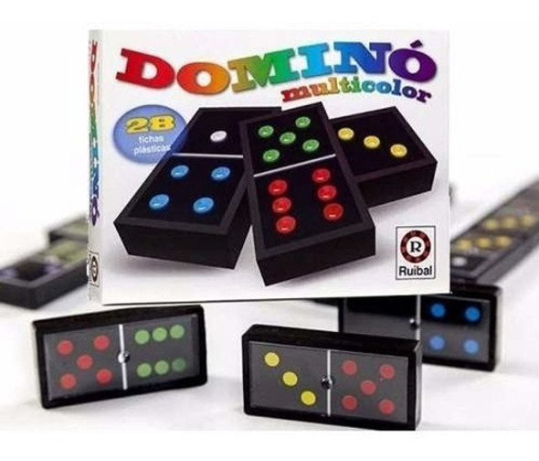 Juego De Mesa Dominó Multicolor 28 Fichas 1