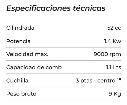 Desmalezadora Eco Pro 52cc + Arnes + Herramientas Mj 1
