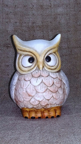 Lechuza, Buho De Ceramica  Para Colgar O Apoyar 17 Cm Alto 0