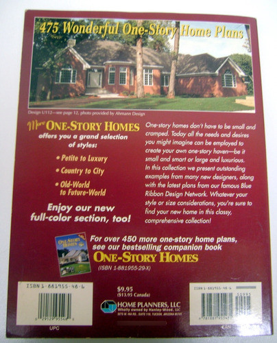More One-story Homes 475 Planos En Ingles Casas Arquit Boedo 1